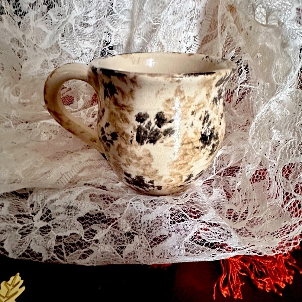Stoneware Spotted/Speckled Earth Tone Hand Thrown Pottery Mug With Maker Mark - Picture 6 of 12